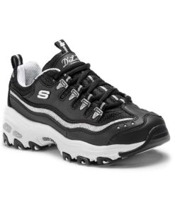 Skechers D'Lites Now&Then 11923 BKSL Γυναικείο Sneaker Μαύρο/Ασημί