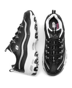 Skechers D'Lites Now&Then 11923 BKSL Γυναικείο Sneaker Μαύρο/Ασημί