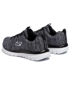 Skechers Graceful Twisted Fortune 12614 BKW Γυναικείο Sneaker Μαύρο/Λευκό