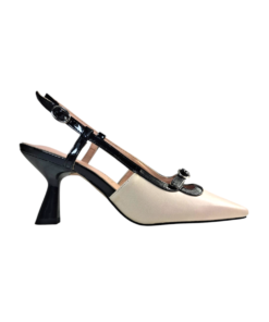 Martin Pescatore MP2613-4-01 Γυναικεία Γόβα Slingback σε Μπεζ Χρώμα