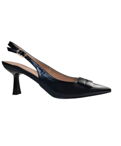 La Bottine Souriante BZ1538-01 Γυναικεία Γόβα Slingback σε Μαύρο Χρώμα