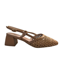 Super Mode 1009-02 Γυναικεία Γόβα Slingback σε Ταμπά Χρώμα