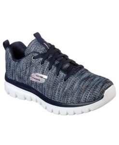 Skechers Graceful Twisted Fortune 12614 NVBL Γυναικείο Αθλητικό Μπλε/Λευκό