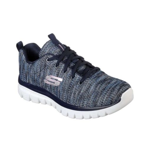 Skechers Graceful Twisted Fortune 12614 NVBL Γυναικείο Αθλητικό Μπλε/Λευκό