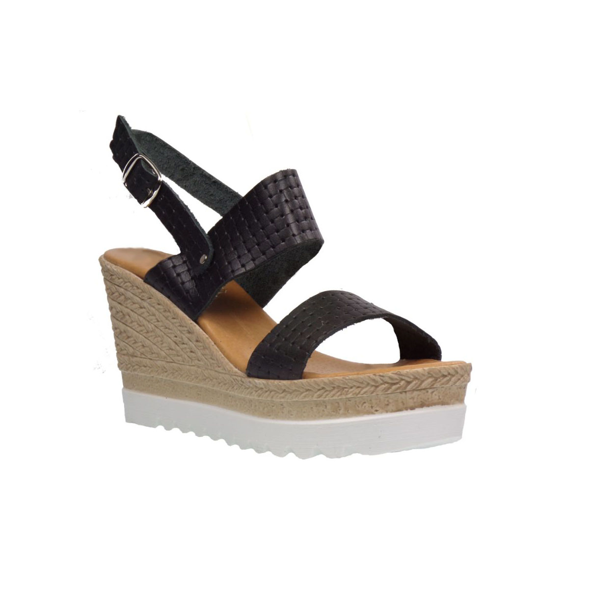Tsimpolis Shoes 536 Πλατφόρμα Απο Γνήσιο Δέρμα Μαύρη