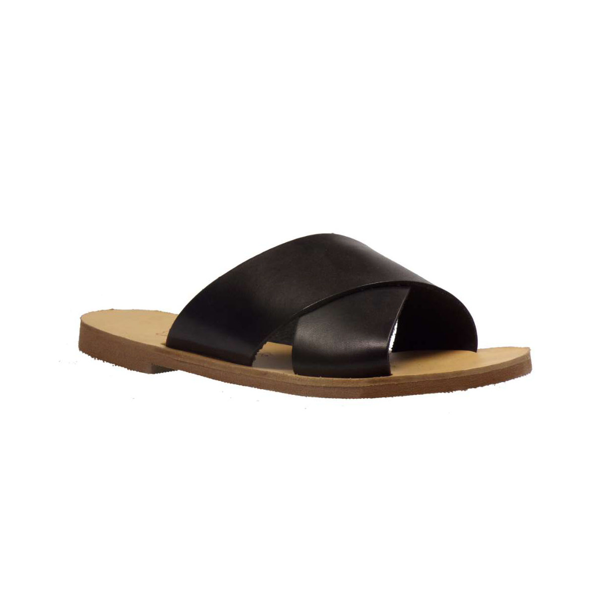 Tsimpolis shoes 24 Παντόφλα Απο Γνήσιο Δέρμα Μαύρη