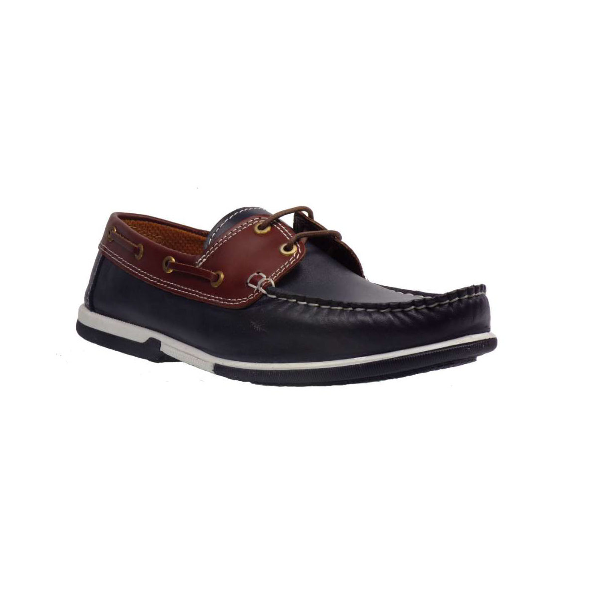 Riverland 1212 Boat Shoe Απο Γνήσιο Δέρμα Μπλέ