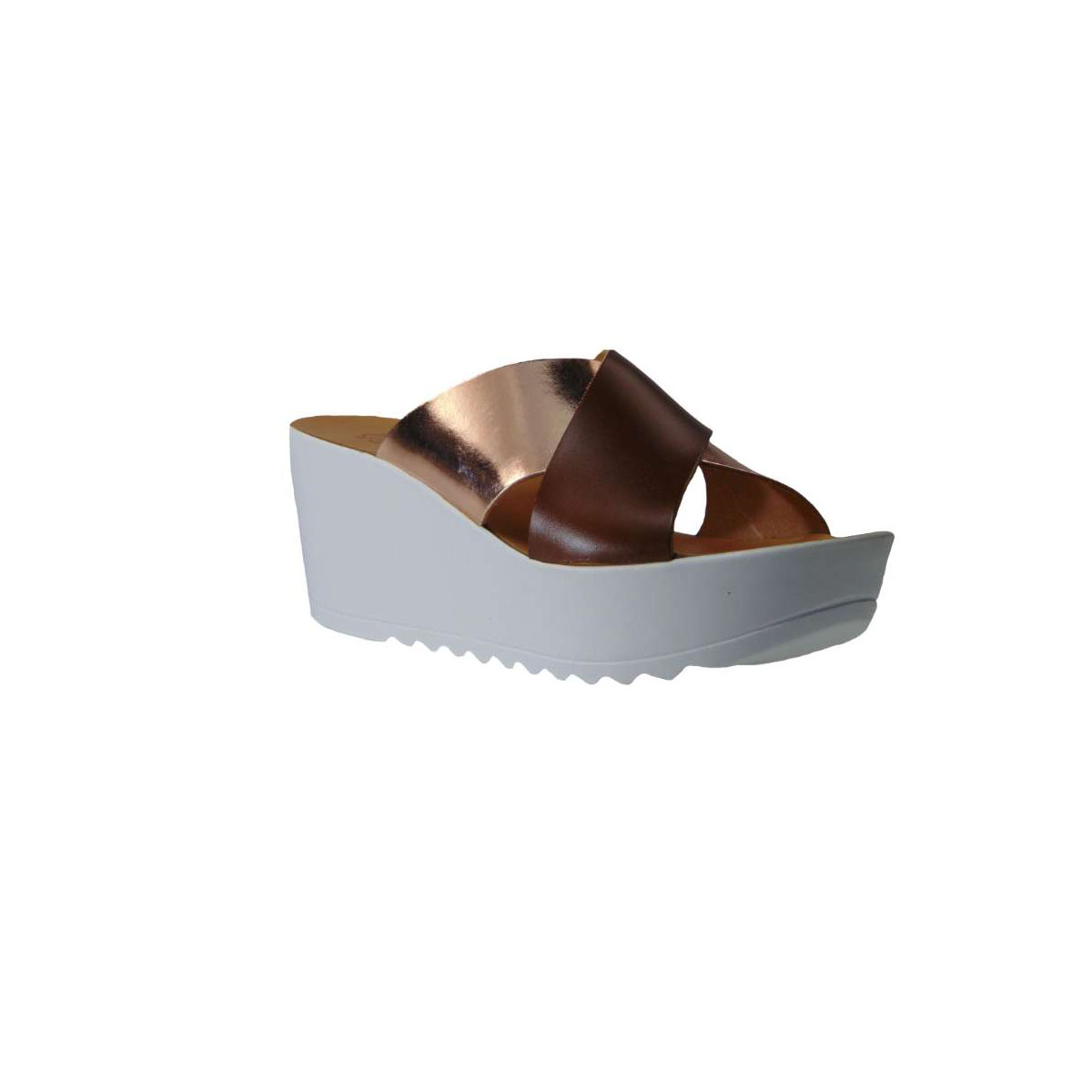 Tsimpolis Shoes 744 Γυναικεία Παντόφλα Ταμπά Χάλκινη
