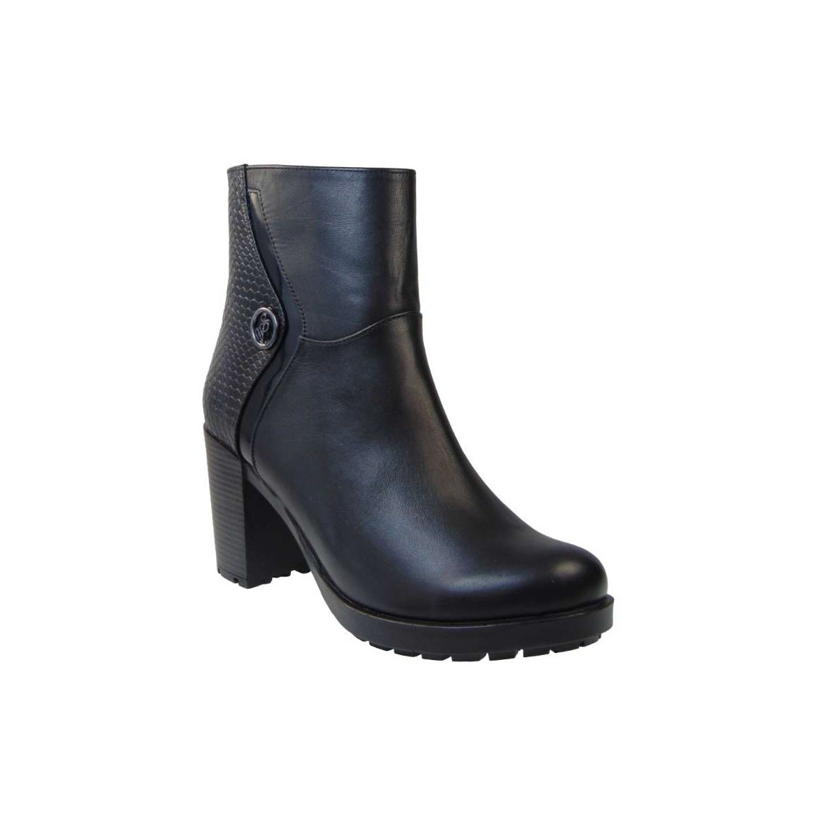 Tsimpolis Shoes 248 Μποτάκι Δερμάτινο Μαύρο