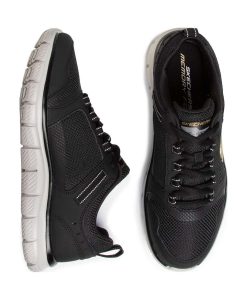 skechers andriko athlitiko mayro me xryso