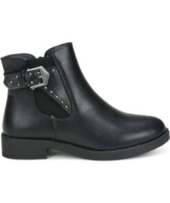 Tsimpolis Shoes TS20126 Μποτάκι Από Τεχνόδερμα Μαύρο