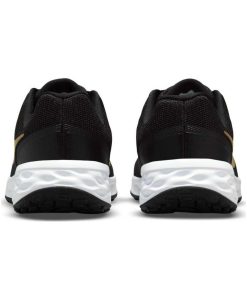 nike revolution 6 gynaikeio mayro xryso