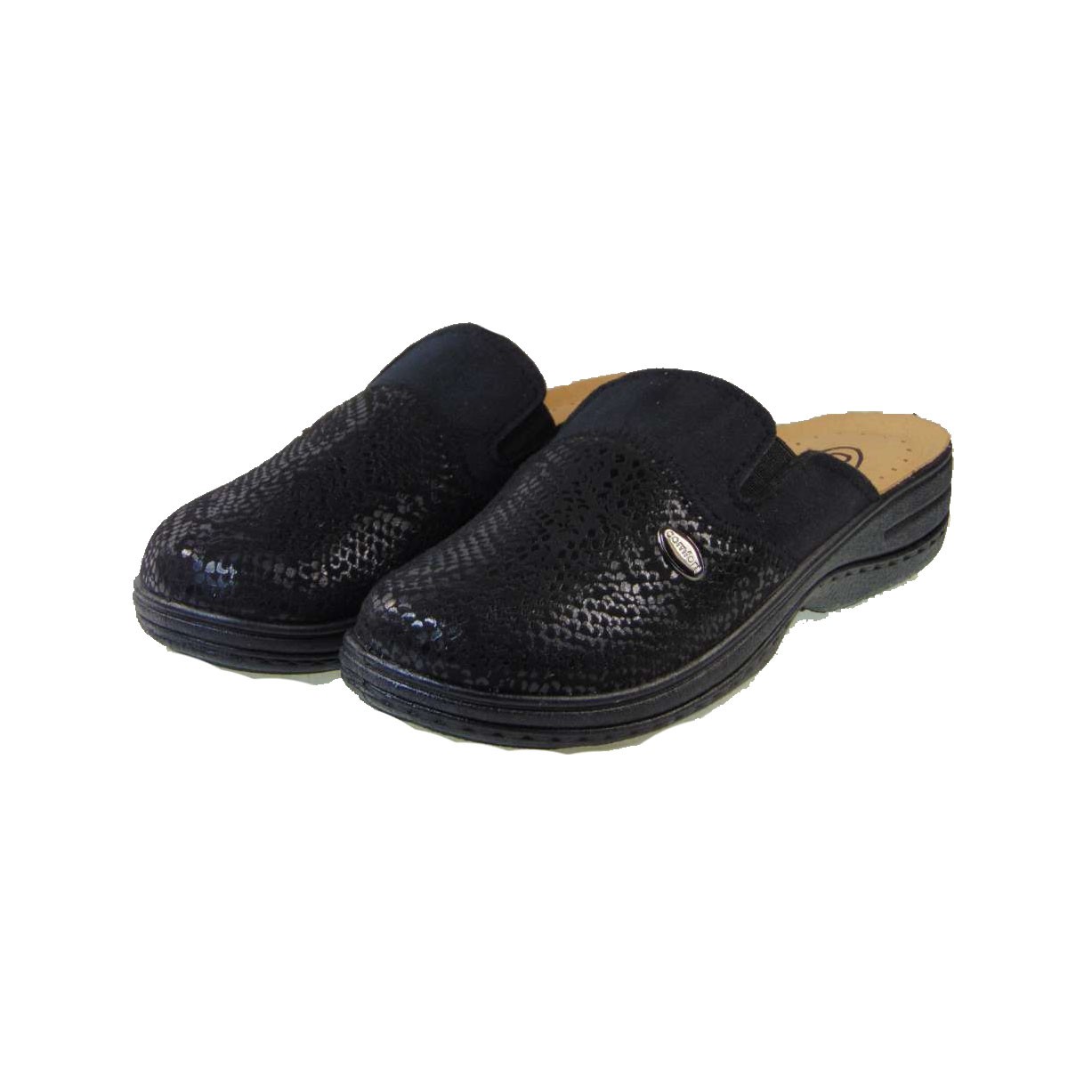 Comfort shoes 529/BIC-01 Ανατομική Παντόφλα Σπιτιού Μαύρο comfort-shoes-529-bic-1-mayro