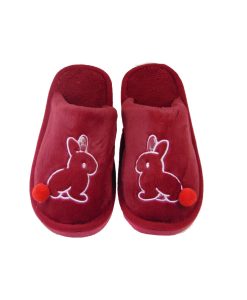 Tsimpolis Shoes TS812-08 Γυναικεία Παντόφλα Σπιτιού Κουνελάκι Κόκκινη