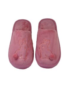 Tsimpolis Shoes TS812-07 Γυναικεία Παντόφλα Σπιτιού Κουνελάκι Ροζ
