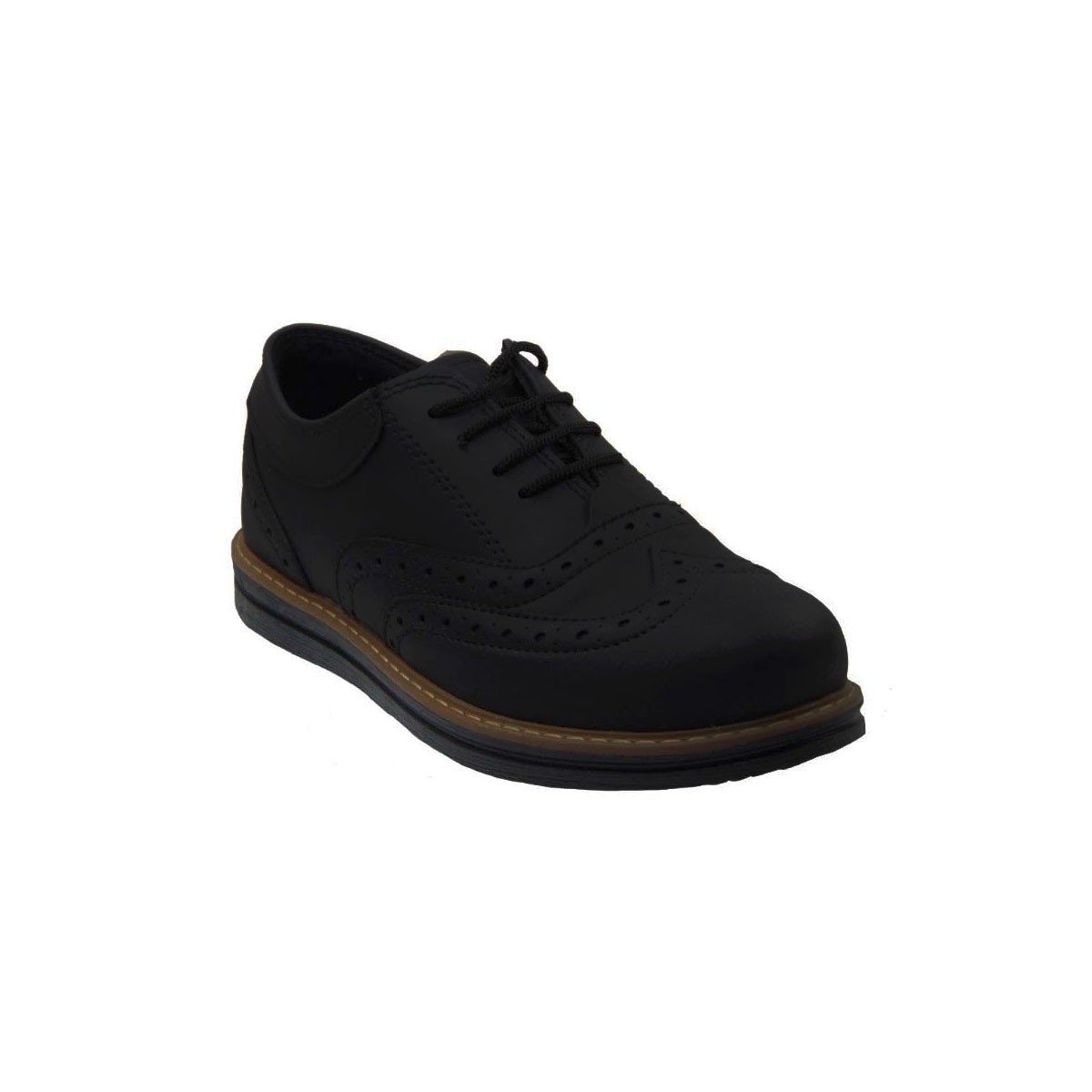 Tsimpolis Shoes 07 Oxford Γυναικείο Από Τεχνόδερμα Μαύρο