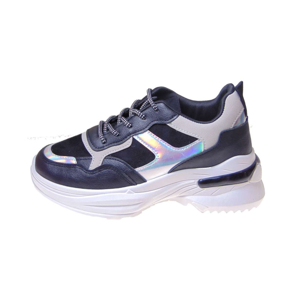 Tsimpolis Shoes S0807 Γυναικείο Sneaker Από Τεχνόδερμα Μαύρο