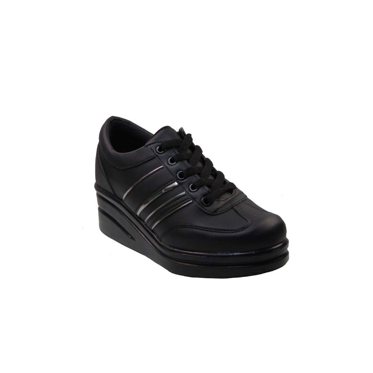 All Force 101 Casual Γυναικείο Από Τεχνοδέρμα Μαύρο