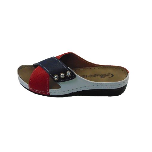 Tsimpolis Shoes TS6070 Γυναικεία Παντόφλα Μαύρο-Κόκκινο