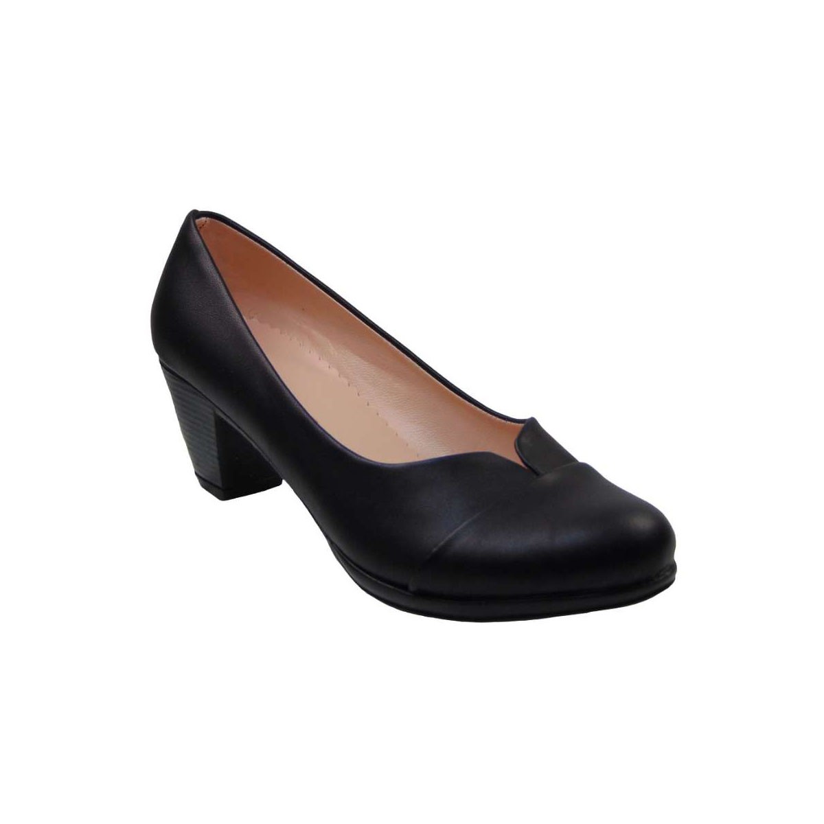 Tsimpolis Shoes 237 Γόβα Από Τεχνοδέρμα Μαύρη