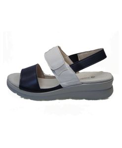 Comfort Shoes TLH-95 Γυναικείο Πέδιλο Μπλε/Λευκό