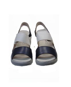 Comfort Shoes TLH-95 Γυναικείο Πέδιλο Μπλε/Λευκό