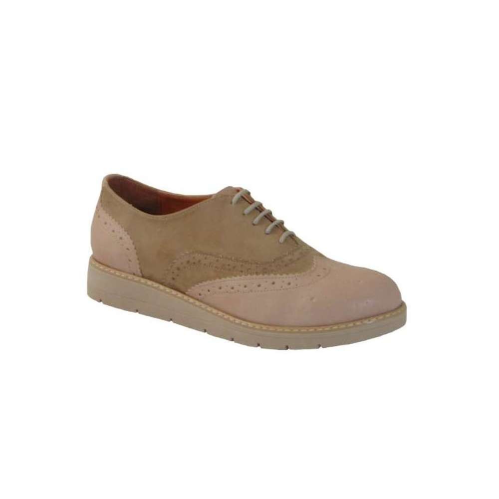 Tsimpolis Shoes 301 Oxford Γυναικείο Από Τεχνόδερμα Ρόζ Απαλό