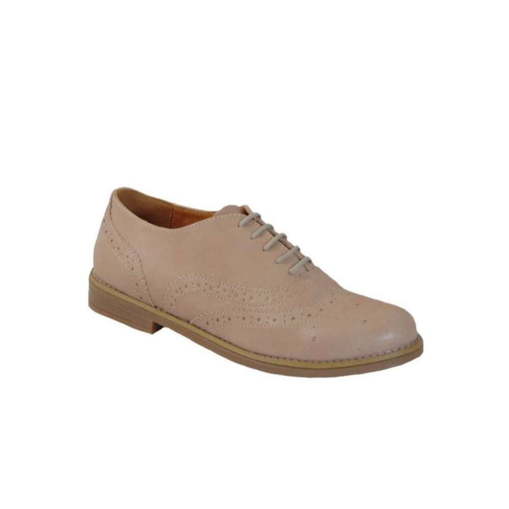 Tsimpolis Shoes 304 Oxford Γυναικείο Από Τεχνόδερμα Ρόζ Απαλό