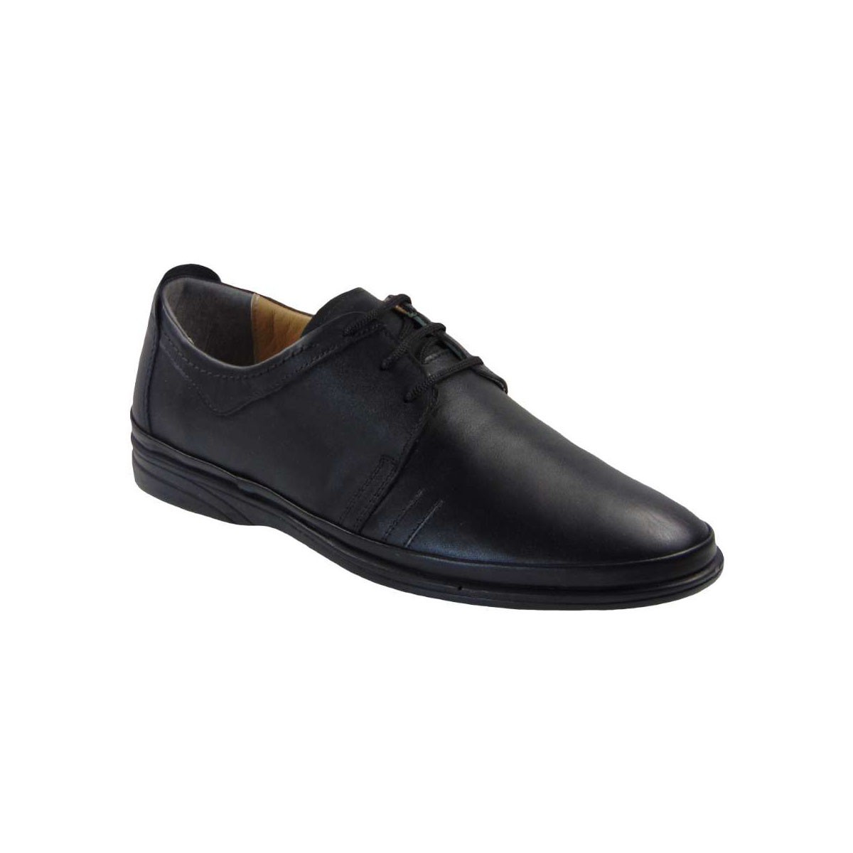 Tsimpolis Shoes 4180 Ανατομικό Δερμάτινο Δετό Μαύρο