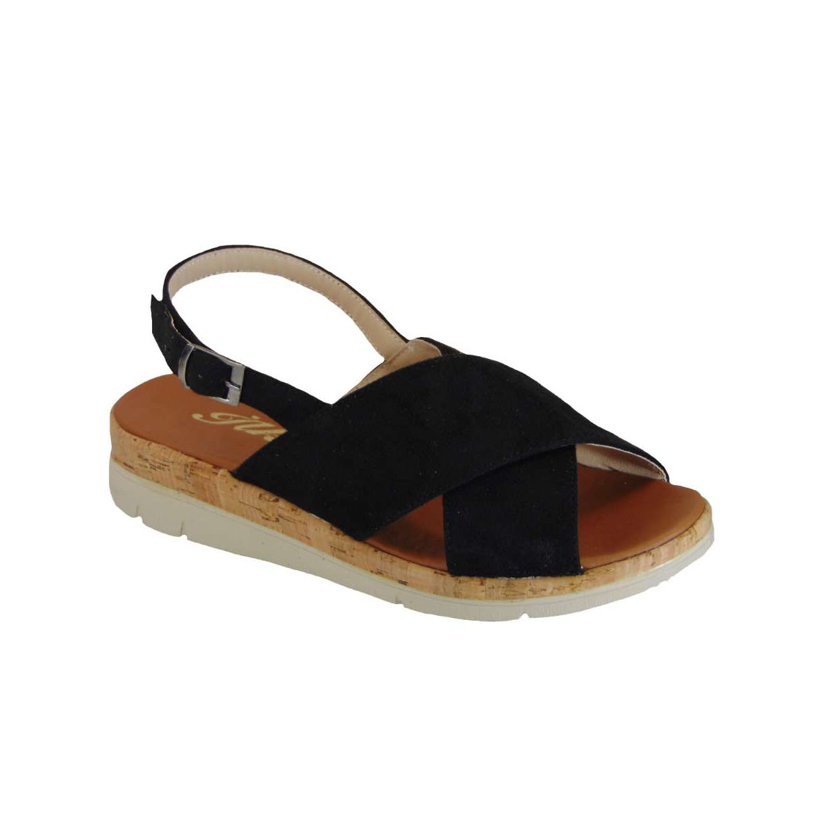 Tsimpolis Shoes 102 Πέδιλο Από Τεχνοδέρμα Μαύρο