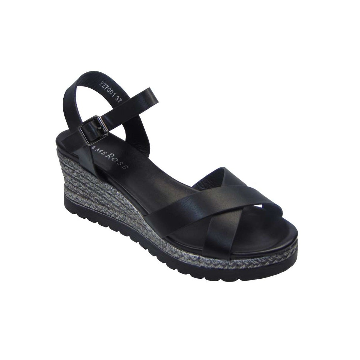 Dame Rose PZ7001 Casual Πλατφόρμα Απο Τεχνοδέρμα Μαύρη