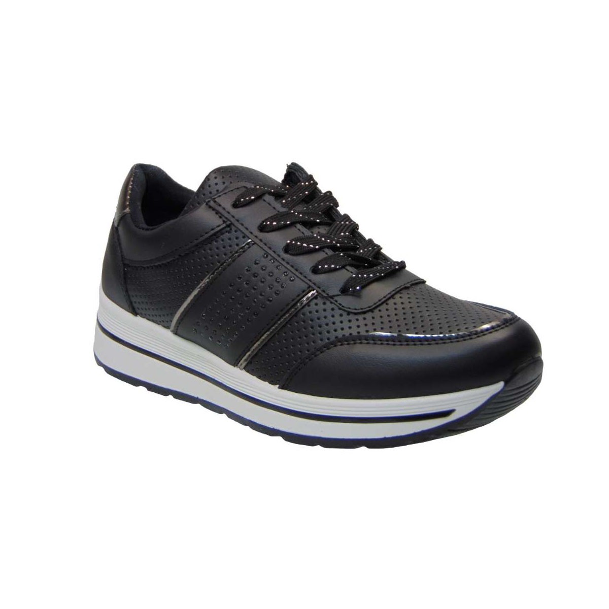 Ex-Ma MZ-1 Sneaker Απο Τεχνοδέρμα Μαύρο