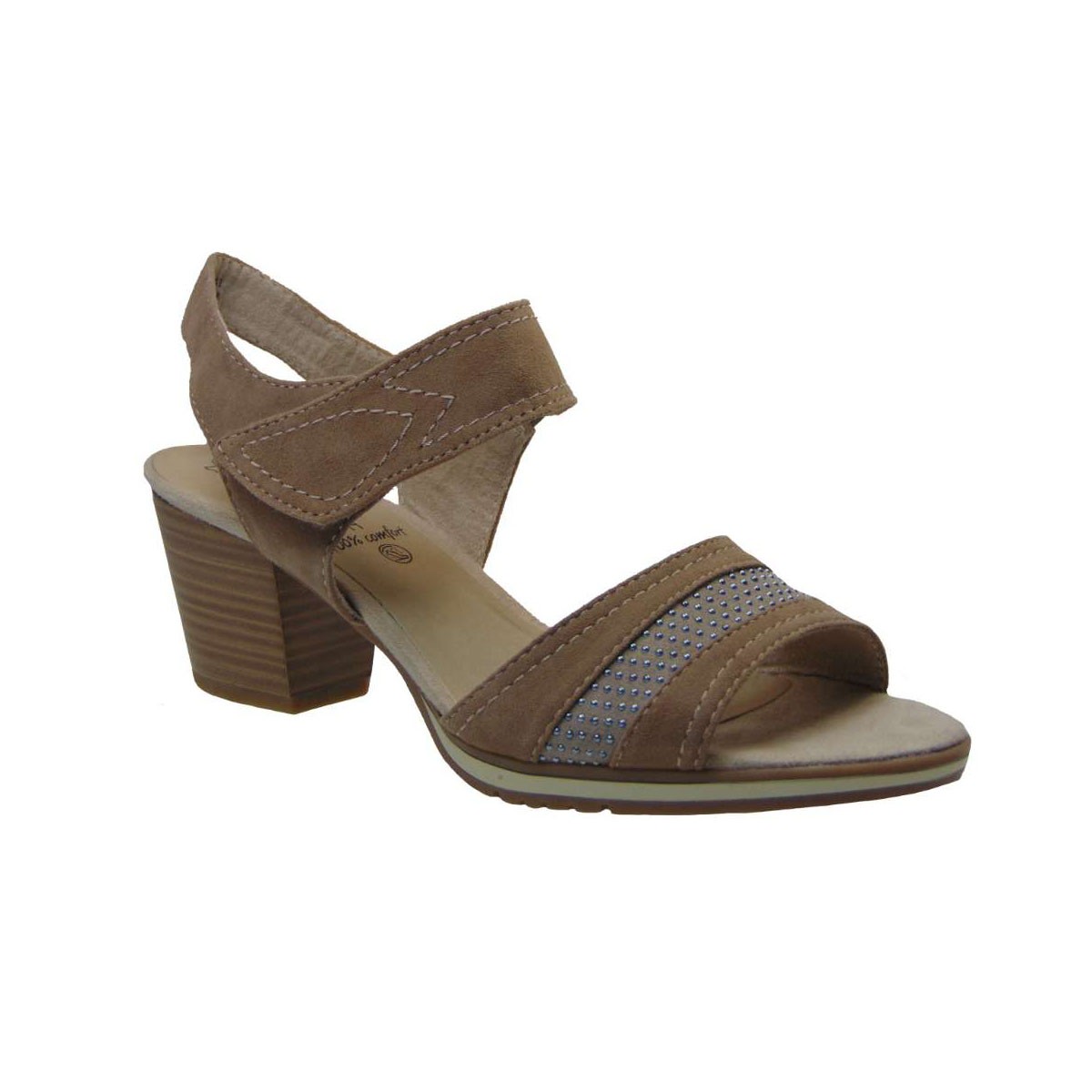 Jana 28313-341 Πέδιλο Απο Γνήσιο Δέρμα Μπέζ (Taupe)