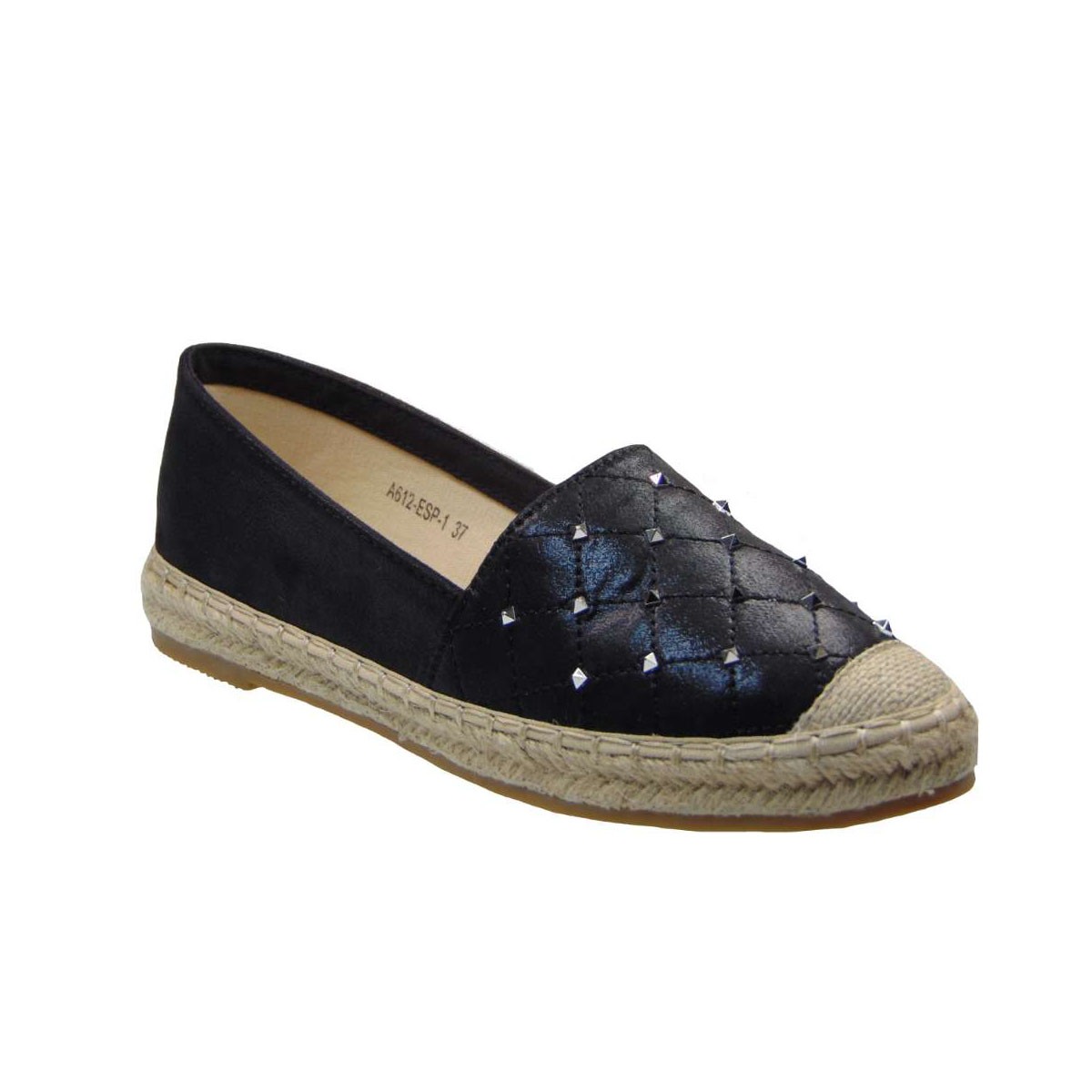 Tsimpolis Shoes A612 Εσπαντρίγια Απο Τεχνοδέρμα Μαύρη