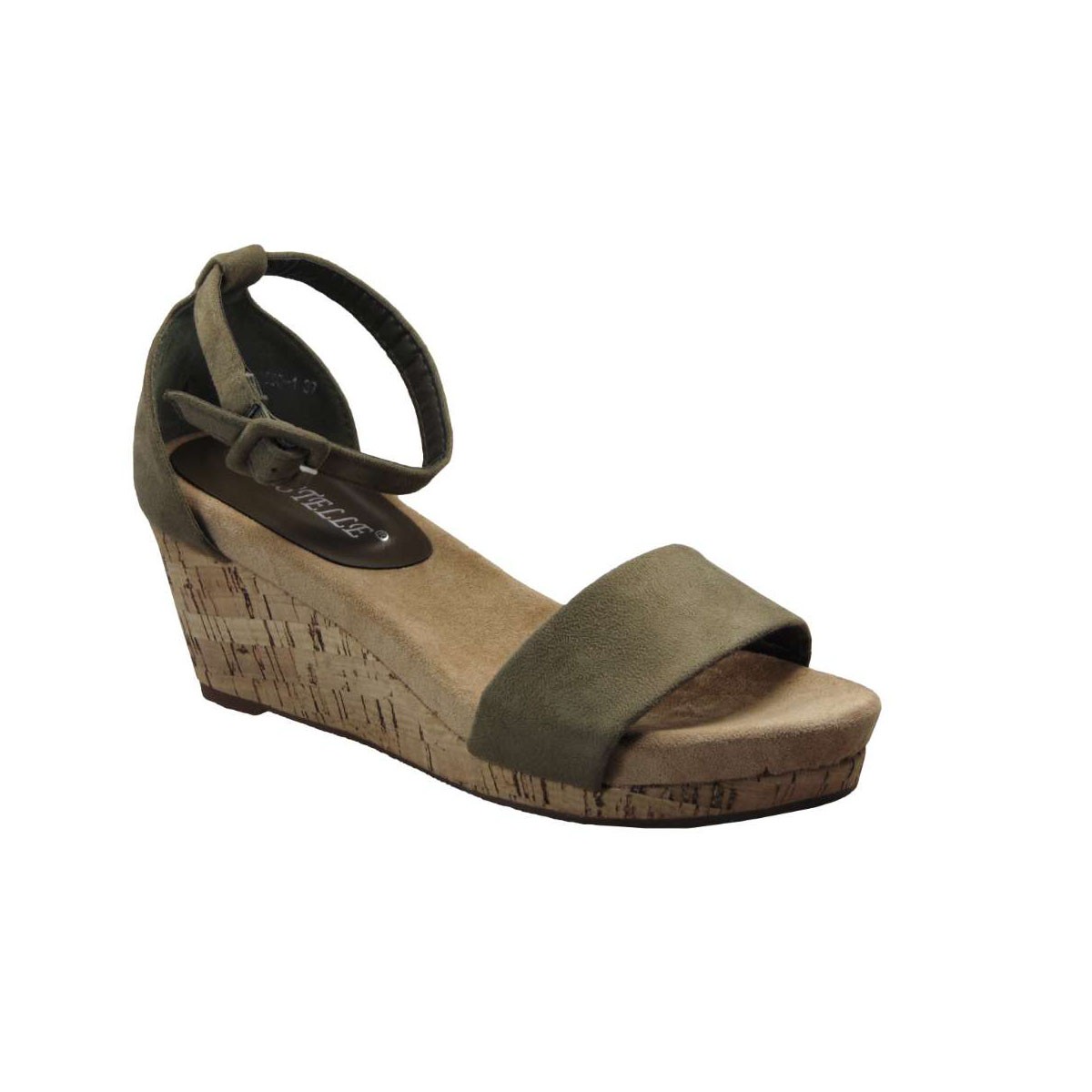 Tsimpolis Shoes 100-125 Πλατφόρμα Από Τεχνοσουέντ Χακί