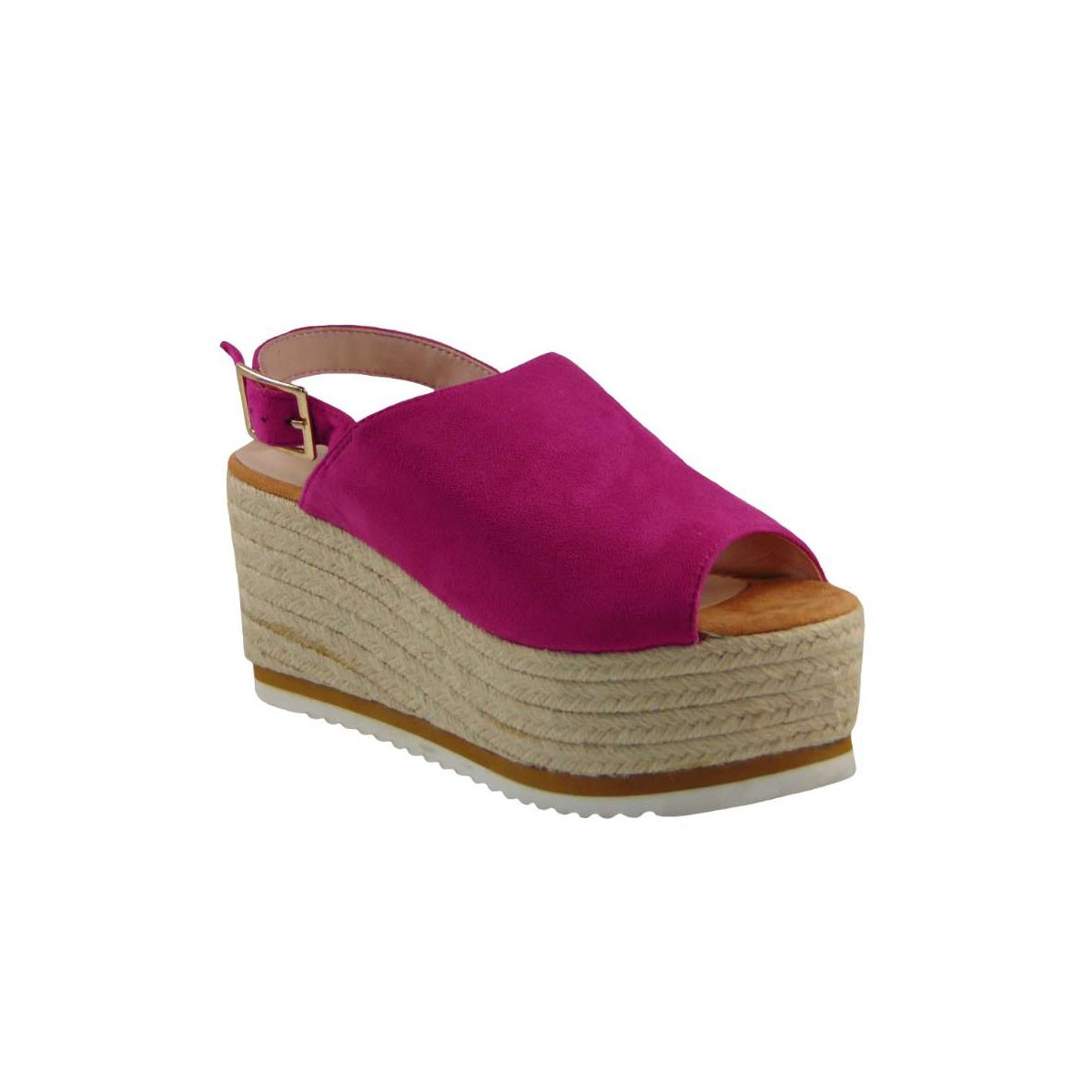 Tsimpolis Shoes C-42 Πλατφόρμα Από Τεχνοσουέντ Φούξια
