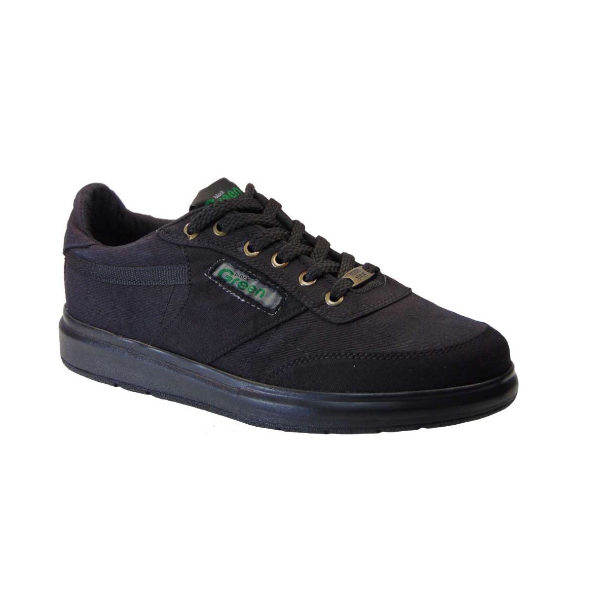 Black Green Gr200 Sneaker Υφασμάτινο Μαύρο