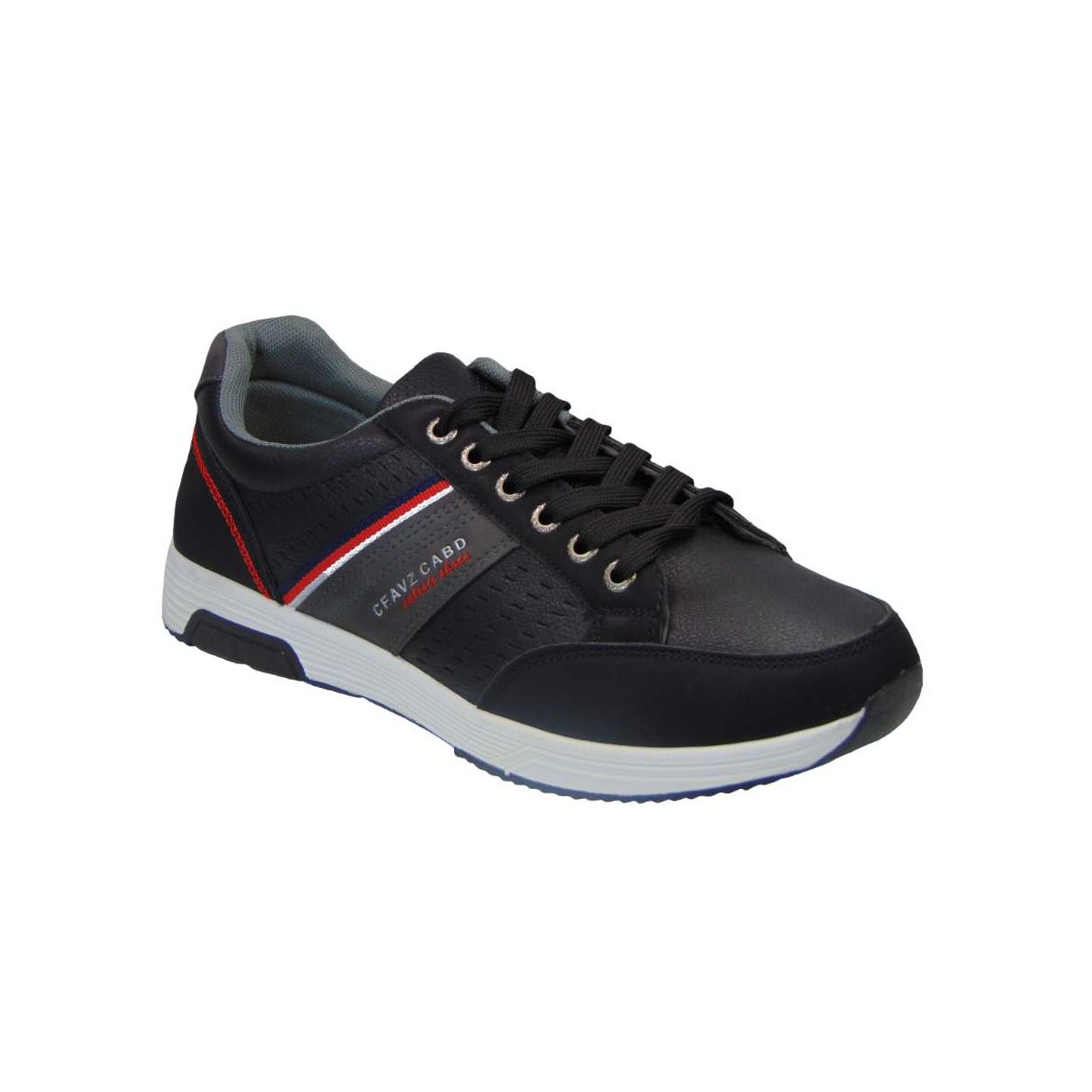 Tsimpolis Shoes JL915 Ανδρικό Sneaker Από Τεχνόδερμα Μαύρο