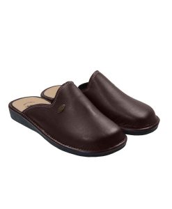 Tsimpolis Shoes 904 Ανδρική Παντόφλα Σπιτιού Από Τεχνόδερμα Καφέ