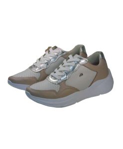 pegada gynaikeio sneaker mpez leuko dermatino