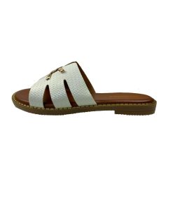 Tsimpolis Shoes ML221 Γυναικεία Παντόφλα Λευκή