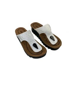 Tsimpolis Shoes ΝΤ0304 Γυναικεία Παντόφλα Λευκή