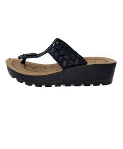 Tsimpolis Shoes ΝΤ0304 Γυναικεία Παντόφλα Μαύρη
