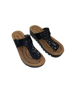 Tsimpolis Shoes ΝΤ0304 Γυναικεία Παντόφλα Μαύρη