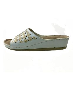 Tsimpolis Shoes NT0206 Γυναικεία Παντόφλα Λευκή