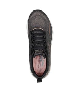 Skechers Dlux Fitness 149837-BKRG Γυναικεία Αθλητικά Μαύρα